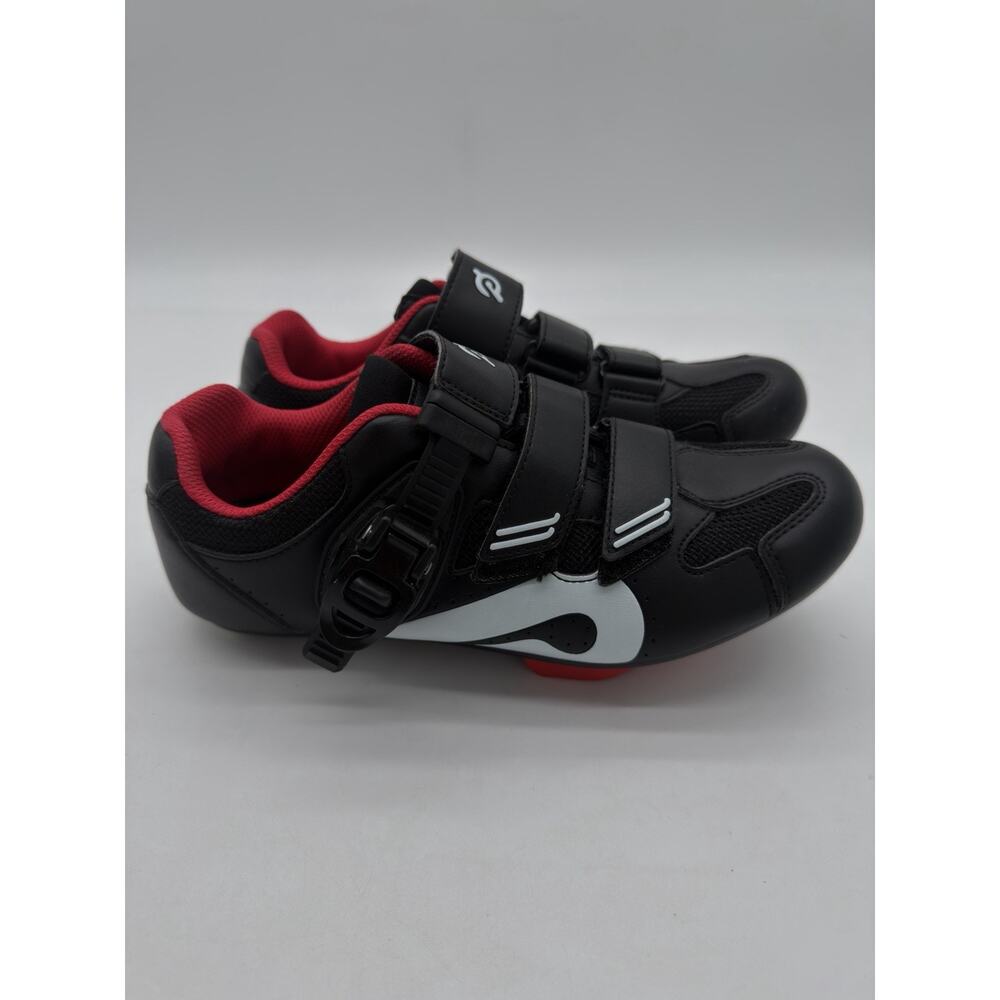 Peloton Cycling Shoes With Clips Spin 37 US 6 Black Red Bike & Bike+ Compatible